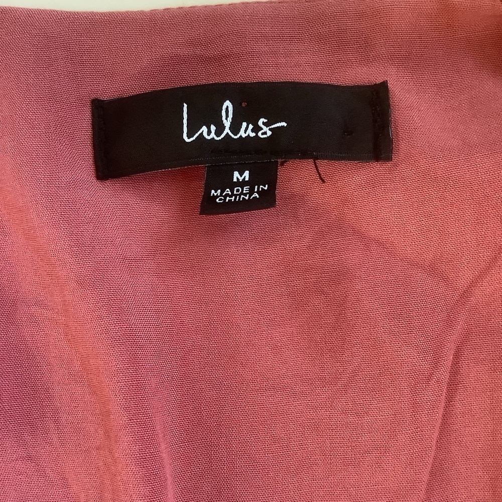 Lulus Charming Approach Dusty Rose Swiss Dot Mini Dress Size M Boho Romantic - Picture 4 of 11